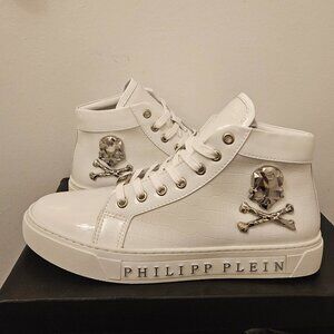 PHILIPP PLEIN SNEAKERS SIZE 8 MEN'S WHITE